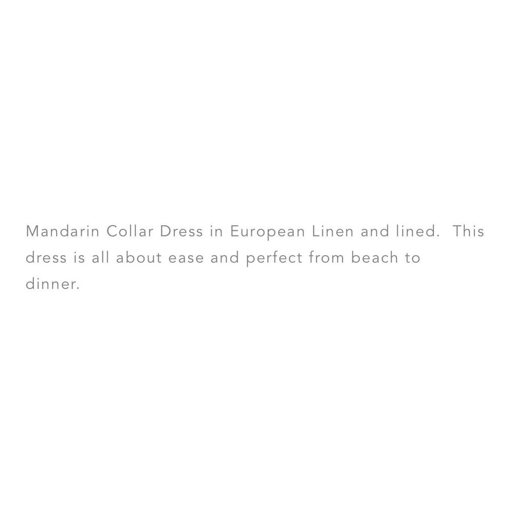 Isoude Mandarin Collar European Linen Dress Lavender Medium - Picture 7 of 16